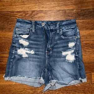 American Eagle mid-wash denim shorts